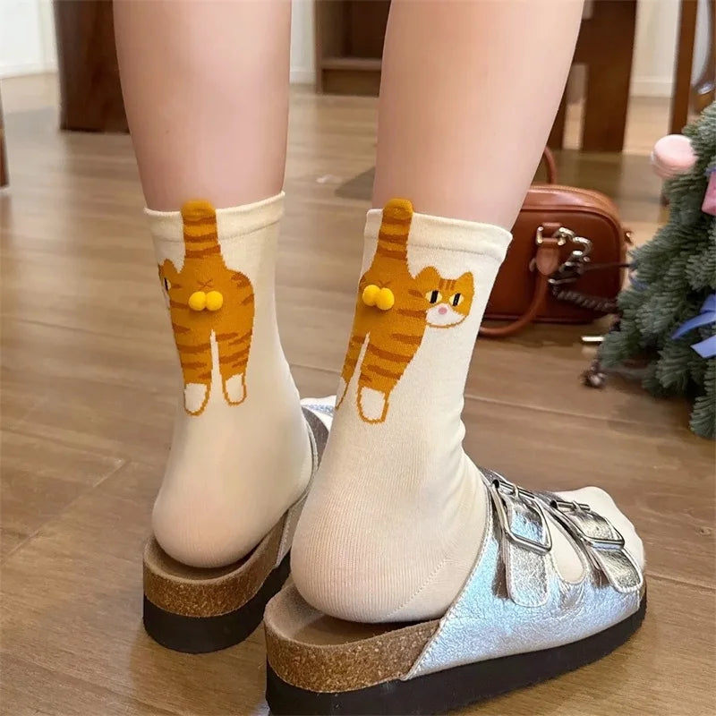 Meias 3D Gato - 2 Pares