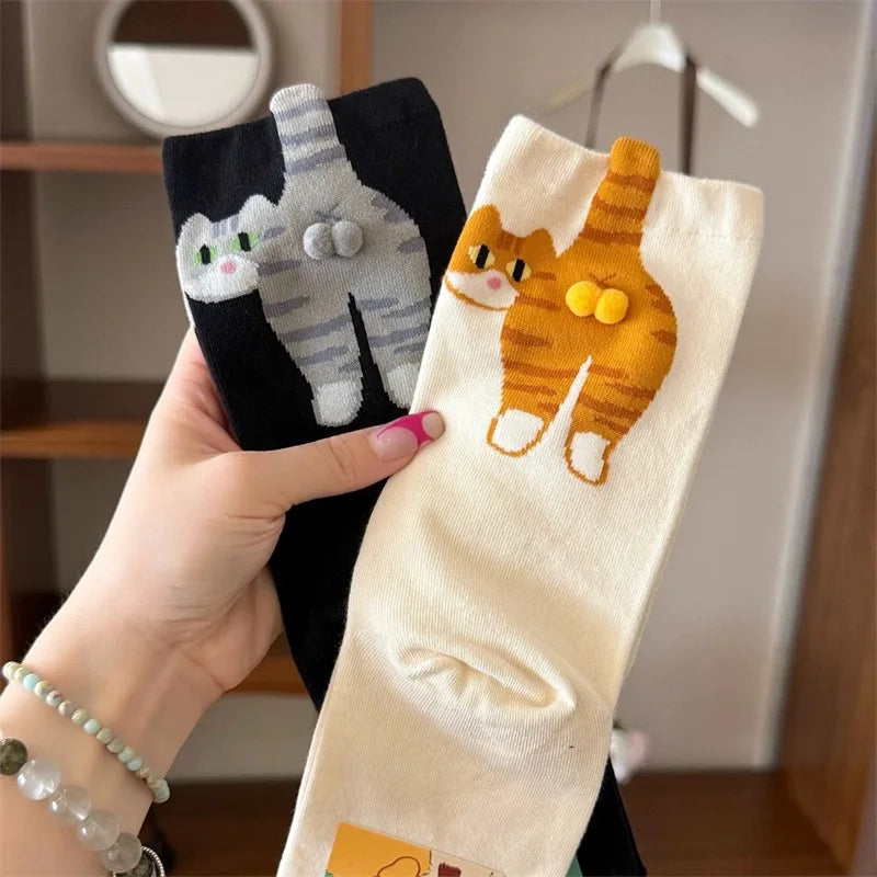 Meias 3D Gato - 2 Pares