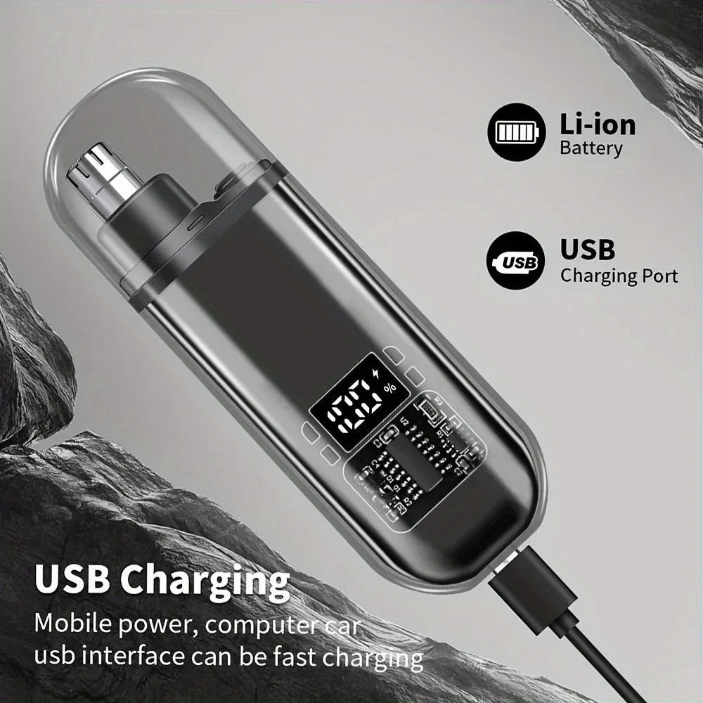 Aparador Elétrico de Nariz e Ouvidos – USB‑C Recarregável