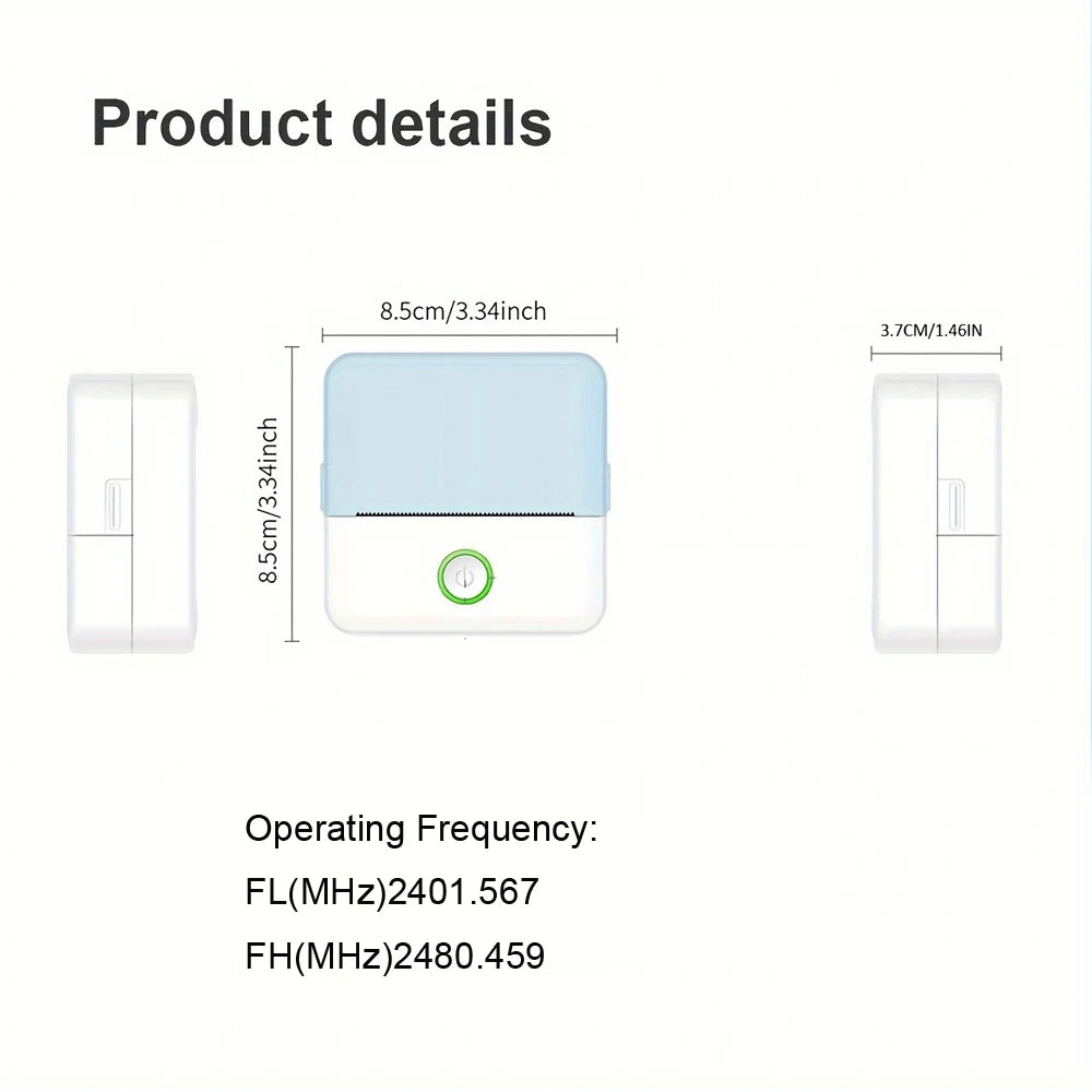 Mini Impressora de Etiquetas Bluetooth