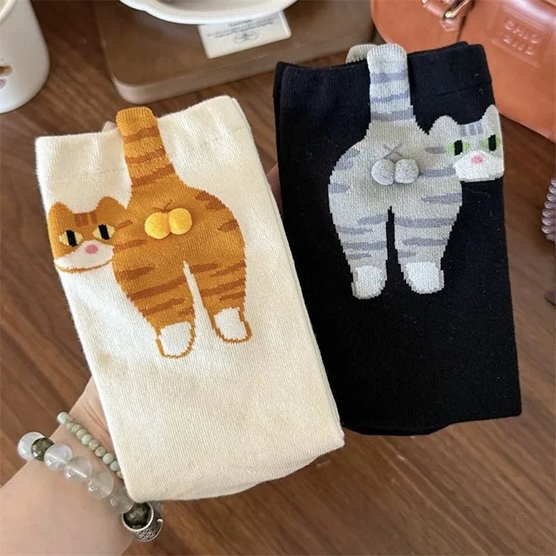 Meias 3D Gato - 2 Pares